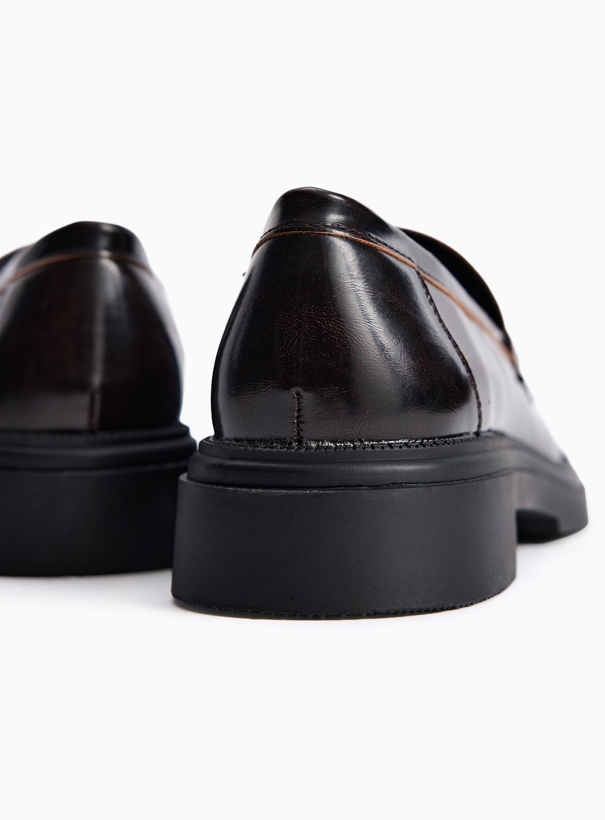 Dark Brown Chunky Burnished Loafers 7 - Image 4 thumbnail